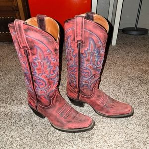 Red cowboy boots sz 6